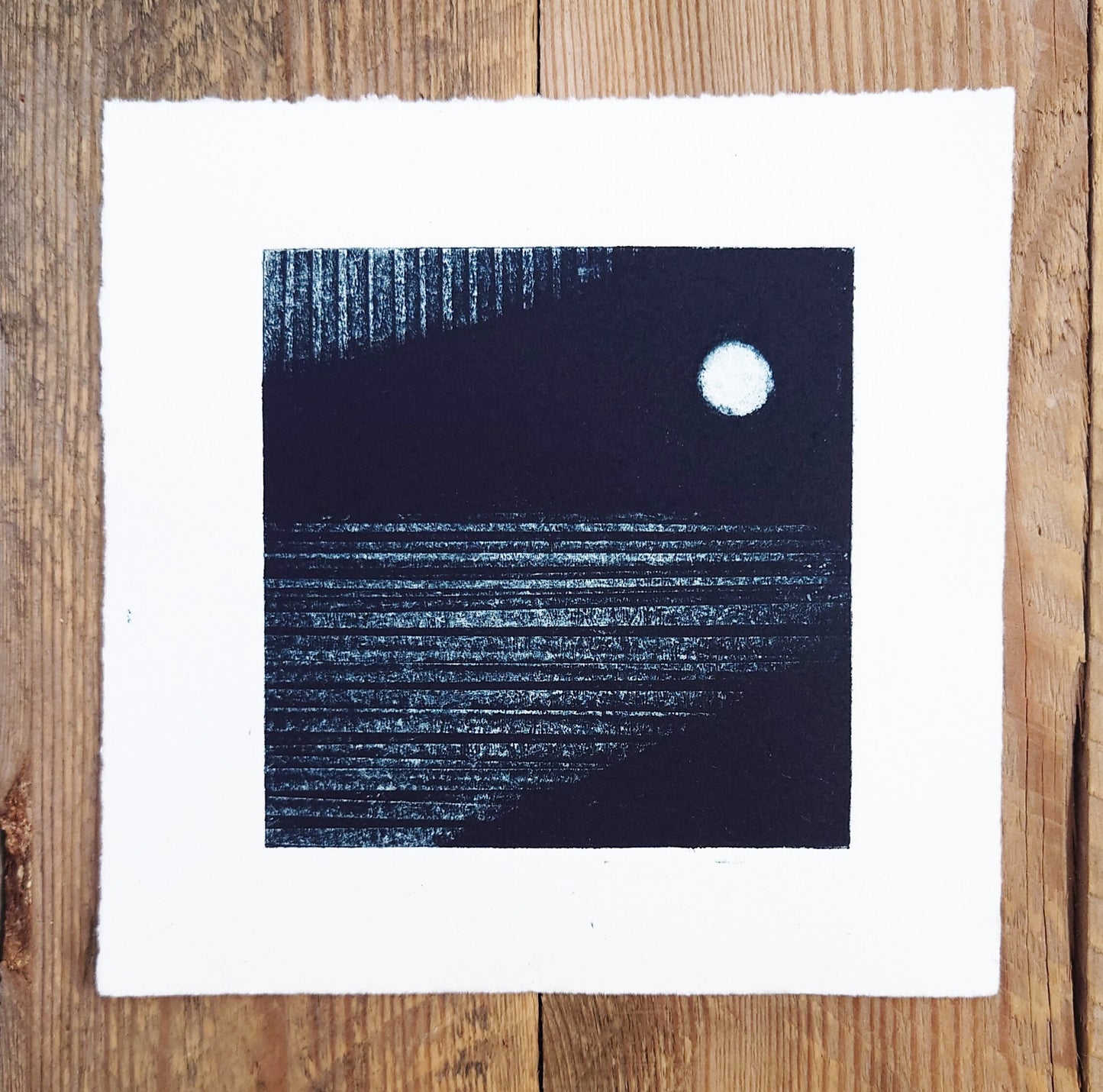 'Tidal 2' Seascape Collagraph